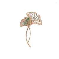Party Favor YY Lvzuan Ginkgo Leaf High-End Brooch All- Plant Corsage Accessories