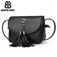 Evening Bags BARHEE Women Mini Sling Fashion Shoulder Bag For Girls Tassels Toy Vintage Small Saddles Pouch PU Leather Crossbody