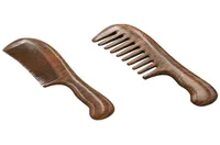 Hair Brushes 2Pcs Sandalwood Wide Tooth Comb Curly Portable Coarse Wooden Massage Tool Fine 3925389