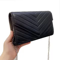 Designer Evening Bag Gold and Silver Chain Handbag women Shoulder Bags High Quality Wallet Crossbody with Card Clip Slot Clutch Po247o