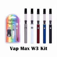Vap Max W3 Kit Battery 0.5ml 1.0ml Starter Kit Rechargeable 350Mah Preheat VV Batteries Variable Voltage 510 Thread Cartridge with USB Charger Box Packaging