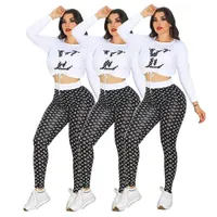2023 Brand Designer Women Letter Tracksuits Winter Spring Casual Two Piece Sets Pullover Hoodies Pants Crew Neck Fashion Long Sleeve Outfits DHL 9076