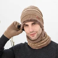 Beanies Knitted Hats Winter Men Caps Bib Gloves Kids Boys Girls Hat Outdoor Keep Warm Windproof Soft Cycling Baby Gorras Hombre