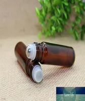 10ml 13oz Thick AMBER Glass Roll on Bottle Essential Oil Empty Aromatherapy Perfume Bottle Metal Roller Ball BY DHL 1088786