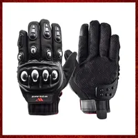ST949 Touch Screen Sports Motorcycle Gloves Men PU Leather Windproof Wearable Non-slip Off Road Motocross Gloves