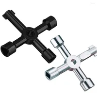 Multifunctional 4-way Universal Triangle Wrench Elevator Water Meter Valve Square Hole Key Gas Cabinet Exhaust Radiator