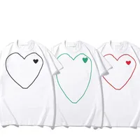 Spela Herr Fashion T Shirt Designer Garcons Red Heart Great CDG Love Shirt Casual Des Women Shirts Quanlity Tshirts Cotton Short Sleeve Tee Comes Loose Overize 3XL