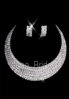 Klassisk designer Sexig mengjorda diamantörhängen Halsband Party Prom Formal Wedding Jewelry Set Brudtillbehör i stock4455735