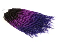 14quot爆弾かぎ針編みの髪の合成クロッケットヘアエクステンション24ストランドパッションS編組70GPC黒人女性BS111290039