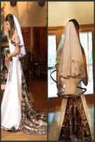 Deux couches Camo Bridal Veils pas cher 2018 Unqiue Design sexy style personnalis￩ S High Quality 1444654