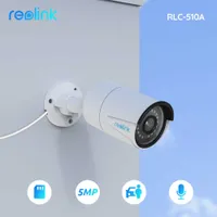 IP-kameror Reolink Smart IP-kamera 5MP POE Outdoor Infrared Night Vision Bullet Camera presenterad med person/fordonsdetektering RLC-510A T221205
