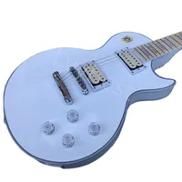 Lvybest Chinese Electric Guitar White Color Maple fingerboard Les Chrome Hardware Cusotm 6 Strings