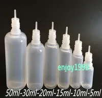 Needle Bottle 5ml 10ml 15ml 20ml 30ml 50ml Soft Dropper bottles with CHILD Proof Caps Store most liquid vape juice bottles wholesa6126477