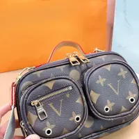 Najnowszy moda luksusowy wzór brązowy wzór torby krzyżowej crossbody liter torebka torebki podwójne zapinane na ramię pasek z małą torebką