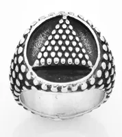 Fanssteel Stainless Steel Punk Mens أو Womens Jewelry Masonry Dot Tirangle Ring Ring Masonic Ring FSR14W149146975