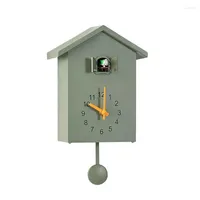 Wall Clocks Nordic Clock Wood Cuckoo Bird Modern Living Room Pendulum Watches Home Decor Orologio Da Parete Horloge