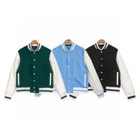 Designer Mens Varsity Jackets Paint Baseball Uniform Coat Equipaggio Outwear Manica lunga Stampa Casualmente Orso Palms Covveri