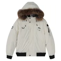 ニューヨークヤンケのデザイナー豪華な風の暖かい濃厚なカップルコートフード付きジャケット
