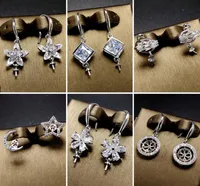 DIY Pearl Earrings Setting Zircon Solid 925 Silver Earring Setting Pearl Eardrop Mounting Earings Blank DIY Jewelry Gift for Fmale7057108