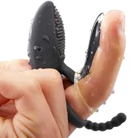 Seks oyuncak masajı vibratör parmak oyuncakları erkekler için mini klitoris stimülatör penis titreşimli yüzük