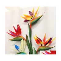 Decorative Flowers Wreaths Artificial Flower Single Branch Paradise Bird Plastic Simation Fake 20220906 Q2 Drop Delivery Home Gard Dh0Xz