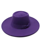 Classic Wide Brim Women Men Fedora Hat With Belt Buckle Felt Panama Hat1106656