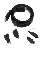 1080P HDMI Cable HDMI to MiniMicro Adaptor Kit Set For HDTV Android Tablet PC TV Laptop Universal Black2529306