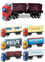 Ls diecast legering bilmodell leksak container lastbilvaror skåpbil transport fordons trailer bil vagn prydnad xmas barn födelsedag5929267