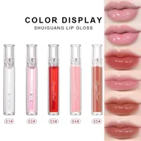 Lip Gloss Transparent Glass Oil Waterproof Lasting Liquid Lipstick Women Makeup Cosmetics Mirror Water Hydrating Glaze