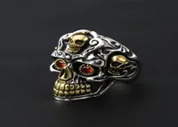 Vintage Gothic Skull Rings Men Fashion Hip Hop Turkish Male Punk Rings Skeleton Steampunk Jewelry Gift3778729
