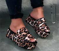 2020 Summer Woman Slippers Women Platform Leopard Slides Female HighHeeled Flat NonSlip Beach Waterproof Shoes Plus Size3755225