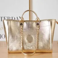 محافظ المصمم يحمل حقيبة اليد مصممين الذهب ونساء الكتف- سلسلة معدنية جلدية كبيرة حقائب اليد cc المحافظ كيس الشاطئ