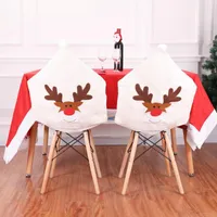 Chair Covers Christmas Dining Cover 50x60cm Xmas Santa Claus Elk Slipcover Decor Placemat For Party El Banquet