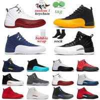 2023 Shoes mens basketball shoes 12s Indigo White Reverse Flu Game Gym Red sports sneakers men trainer size 7-13