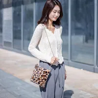 Waist Bags 2022 Fashion Women Plush Hasp Leopard Print Chain Hand Bag Meseenger Shopping All Match Harajuku Chic Packs