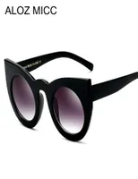 ALOZ MICC Women Sunglasses Big Frame Mirror Glasses Chunky Cat Eye Sunglasses Women Brand Designer Sunglasses A0198731076