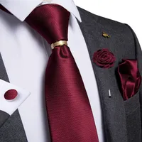 Neck Ties Designer Men&#039;s Luxury 8cm Wedding For Silk Jacquard Woven Men Necktie Ring Brooch Cufflinks Hanky Set DiBanGu 221205