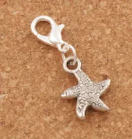 Dancing Flake Star Starfish Sea Charms 100pcslot 127x295mm Antique Silver Heart Floating Lobster Clasps för Glass Living C1235390354