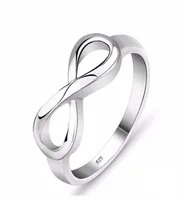 Fashion Silver color Infinity Ring Eternity Ring Charms Friend Gift Endless Love Symbol Fashion Rings For Women jewelry1116957