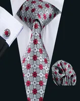 Business Tie for Men Classic Silk Hanky Cufflinks Set Jacquard Woven Formal Work Meeting Leisure N10199347028