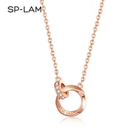 Pendant Necklaces SP-LAM Mobius S999 Sterling Silver Necklace Chain Summer Cubic Zirconia Item For Woman Jewelry 221205