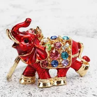 Selling colorful Rhinestone Elephant Keychain Car Key Holder Drop Women Bag Ornaments Pendant Small Gift9598347
