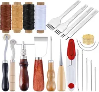 Professional Hand Tool Sets KAOBUY Leather Craft Tools Kit Sewing Stitching Punch Carving Work Saddle Set Accessories DIY9885939