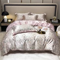 Bedding sets Mulberry Silk 4 Pieces Comforter Set 1PC Duvet Cover Bed Sheet 2PCS Pillowcases Luxury Home Textiles Bedclothes L221206
