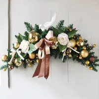 Christmas Decorations Wreath Door Decoration Year Party Wedding Artificial Flower Garland Necklace Home Hanging Window Leaf Decor Craft