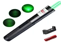 Ponteiros a laser 303 caneta verde 532nm Bateria de foco ajust￡vel e carregador de bateria EU US VC081 05W SYSR1601942