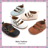 First Walkers Spring Autumn Fashion Baby Shoes Infant Born Girl Princess Non-Slip Solid Walker Toddler Soft Rubber Mary Jane