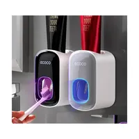 Toothbrush Holders Toothbrush Holder Ecoco Matic Squeeze Tootaste Hine Sticker Wall Bathroom Waterproof Holders Stock Inventory Drop Dhmxv