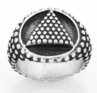 Fanssteel из нержавеющей стали панк -винтажные мужские или женские ювелирные изделия Masonry Dot Tirangle Round Ring Масонское кольцо FSR14W145369160