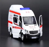 136 Skala Metal Diecast Alloy Ambulance Car Model for Sprinter Collection Licensed RV Model Pull Back Toys Estate Car5279499